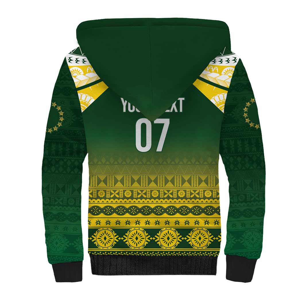 Cook Islands Rugby Custom Sherpa Hoodie Kuki Avaiki - Polynesian Pride