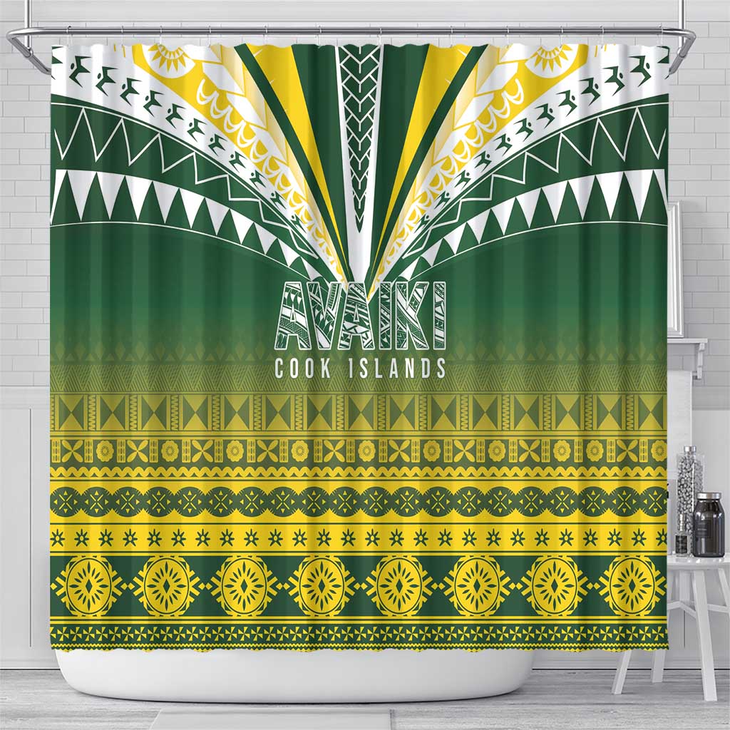 Cook Islands Rugby Shower Curtain Kuki Avaiki - Polynesian Pride