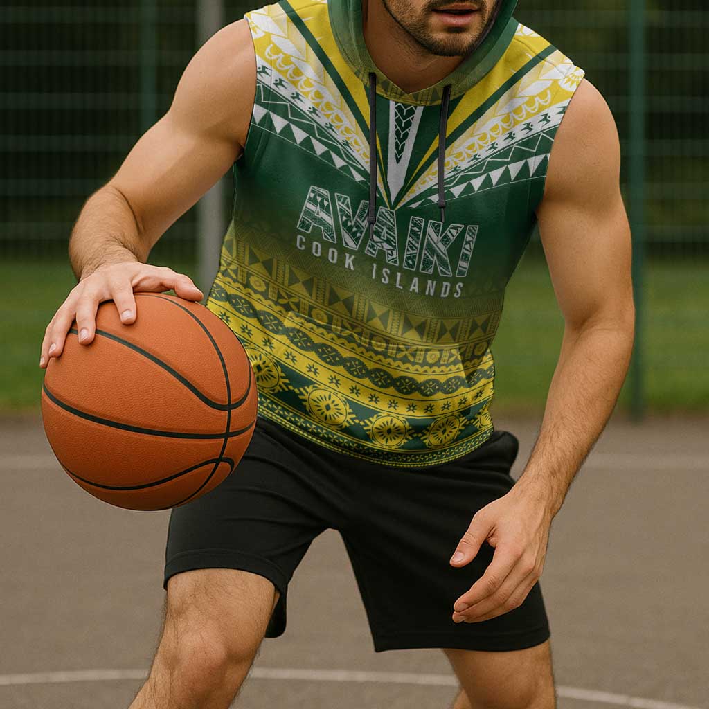 Cook Islands Rugby Custom Sleeveless Hoodie Kuki Avaiki - Polynesian Pride