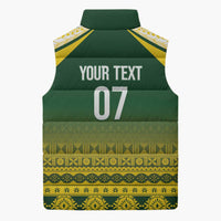 Cook Islands Rugby Custom Sleeveless Puffer Jacket Kuki Avaiki - Polynesian Pride