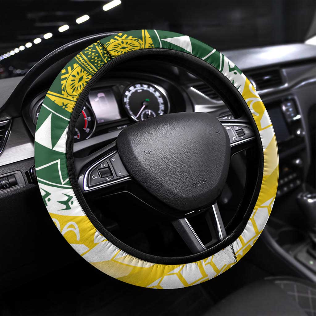 Cook Islands Rugby Steering Wheel Cover Kuki Avaiki - Polynesian Pride