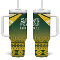 Cook Islands Rugby Tumbler With Handle Kuki Avaiki - Polynesian Pride