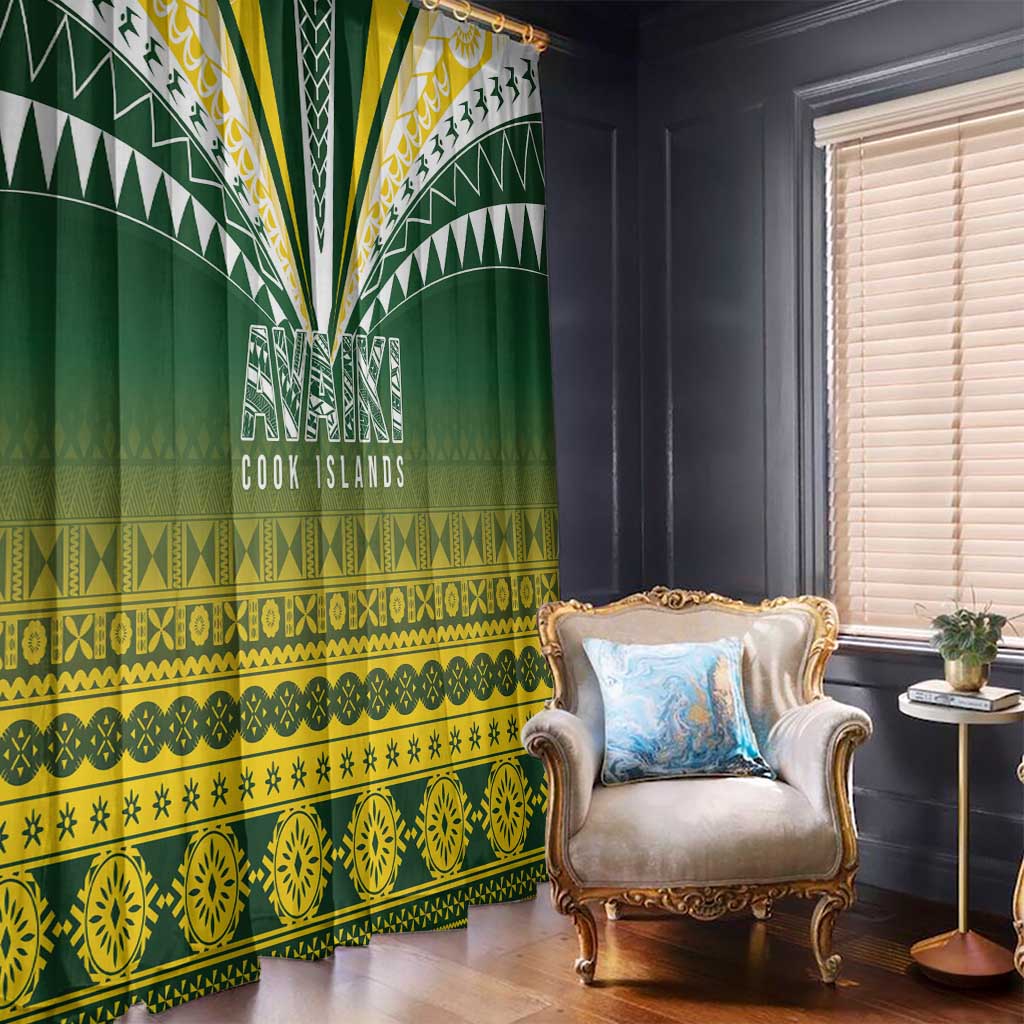 Cook Islands Rugby Window Curtain Kuki Avaiki - Polynesian Pride