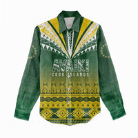 Cook Islands Rugby Custom Women Casual Shirt Kuki Avaiki - Polynesian Pride