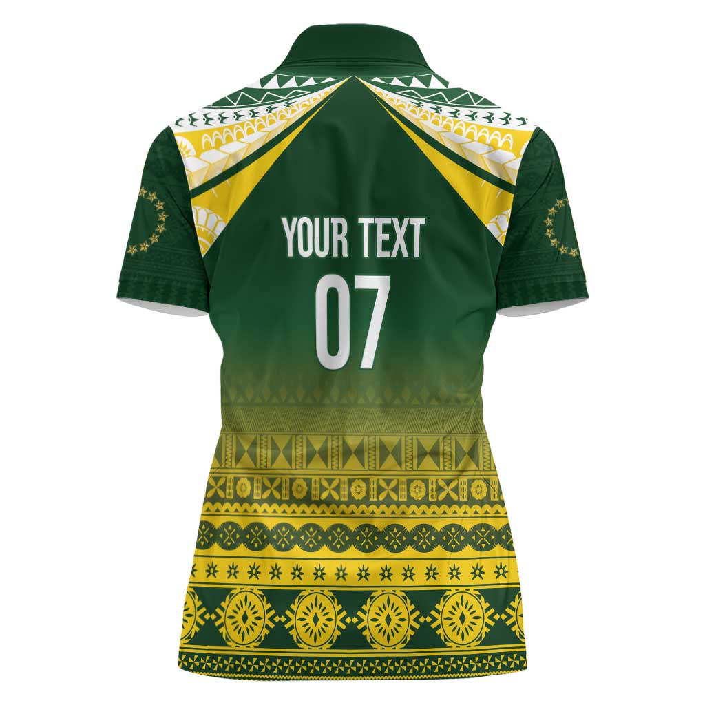 Cook Islands Rugby Custom Women Polo Shirt Kuki Avaiki - Polynesian Pride