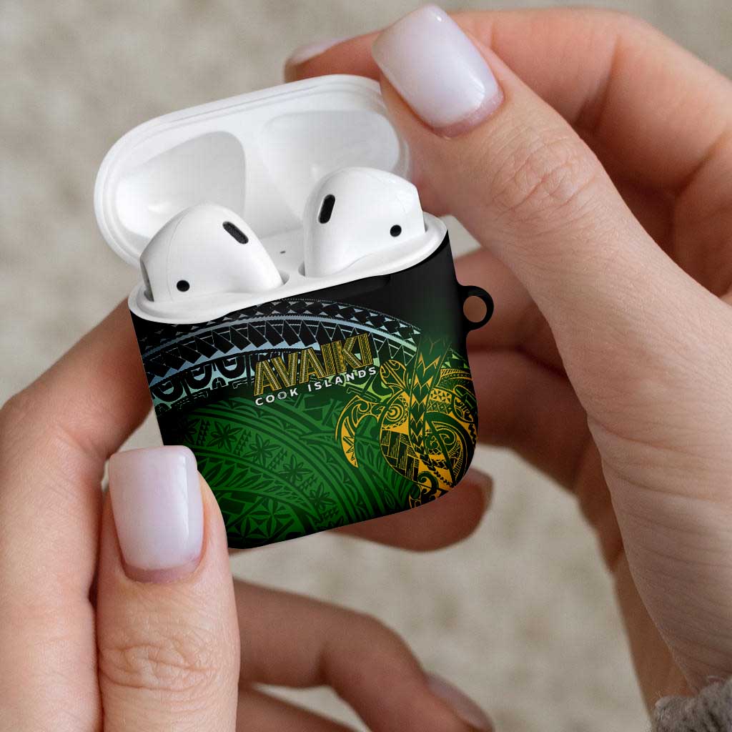 Cook Islands Rugby Kuki Avaiki AirPods Case Tribal Turtle - Polynesian Pride