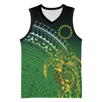 Cook Islands Rugby Kuki Avaiki Basketball Jersey Tribal Turtle - Polynesian Pride