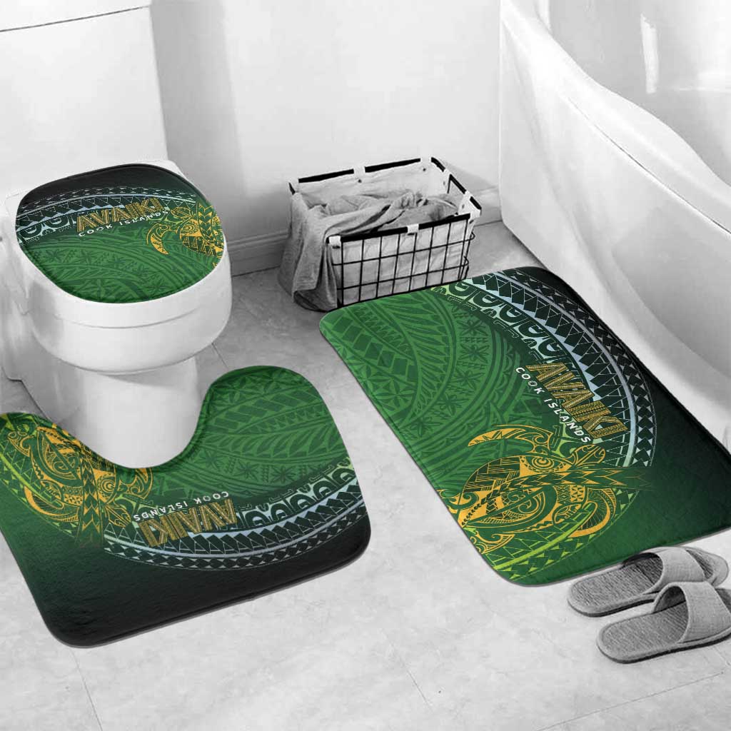 Cook Islands Rugby Kuki Avaiki Bathroom Set Tribal Turtle - Polynesian Pride