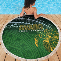 Cook Islands Rugby Kuki Avaiki Beach Blanket Tribal Turtle - Polynesian Pride