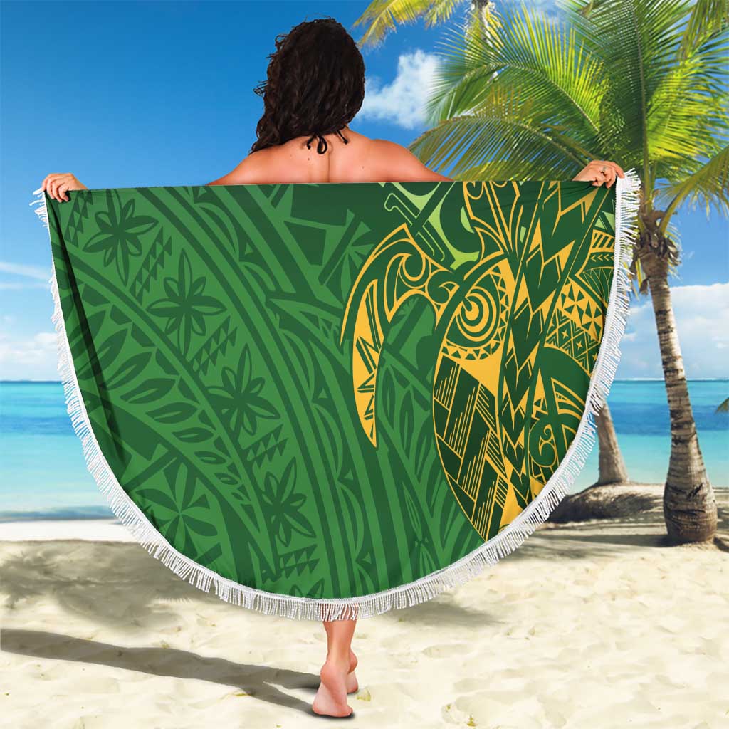 Cook Islands Rugby Kuki Avaiki Beach Blanket Tribal Turtle - Polynesian Pride