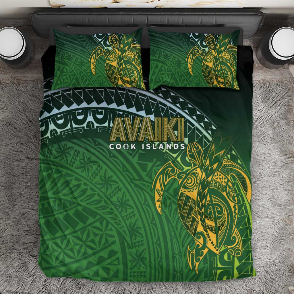 Cook Islands Rugby Kuki Avaiki Bedding Set Tribal Turtle - Polynesian Pride