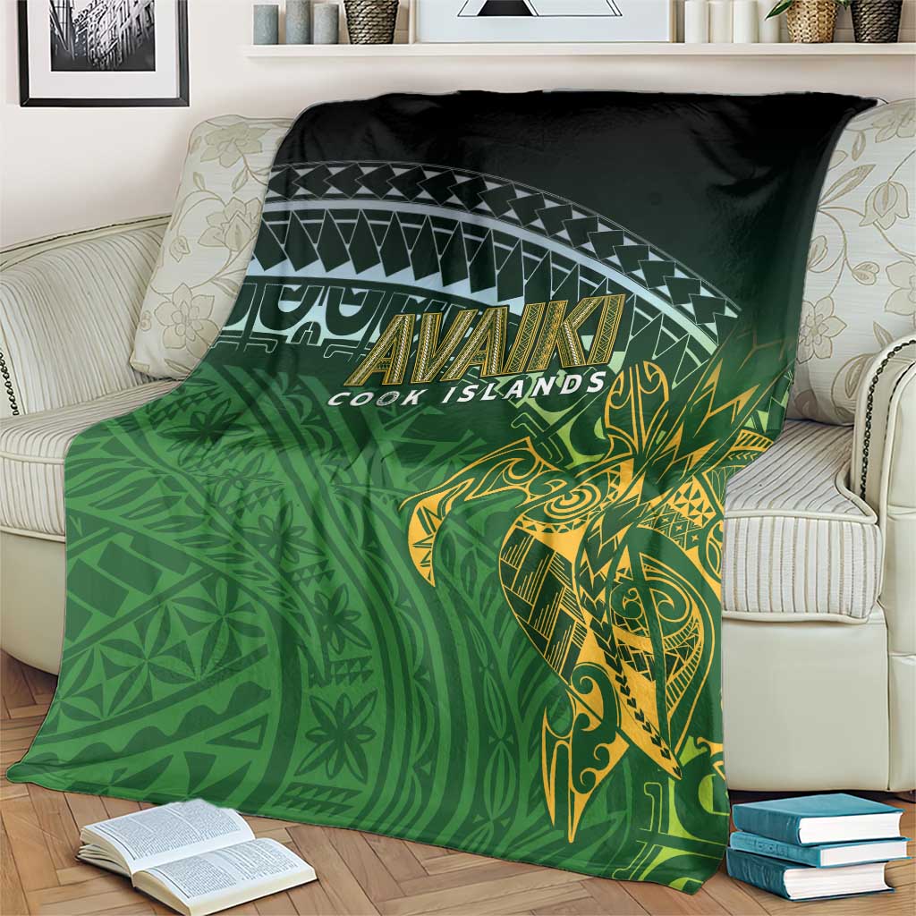 Cook Islands Rugby Kuki Avaiki Blanket Tribal Turtle - Polynesian Pride