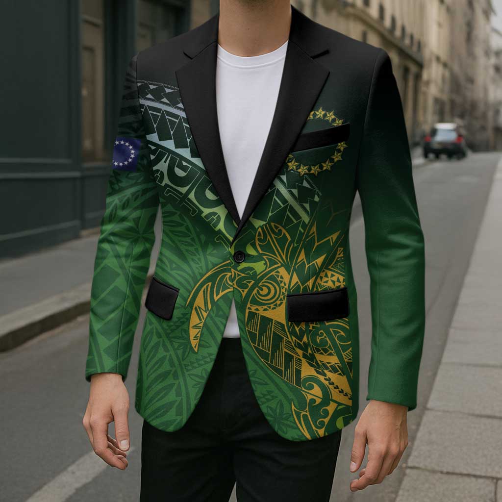 Cook Islands Rugby Kuki Avaiki Blazer Tribal Turtle - Polynesian Pride