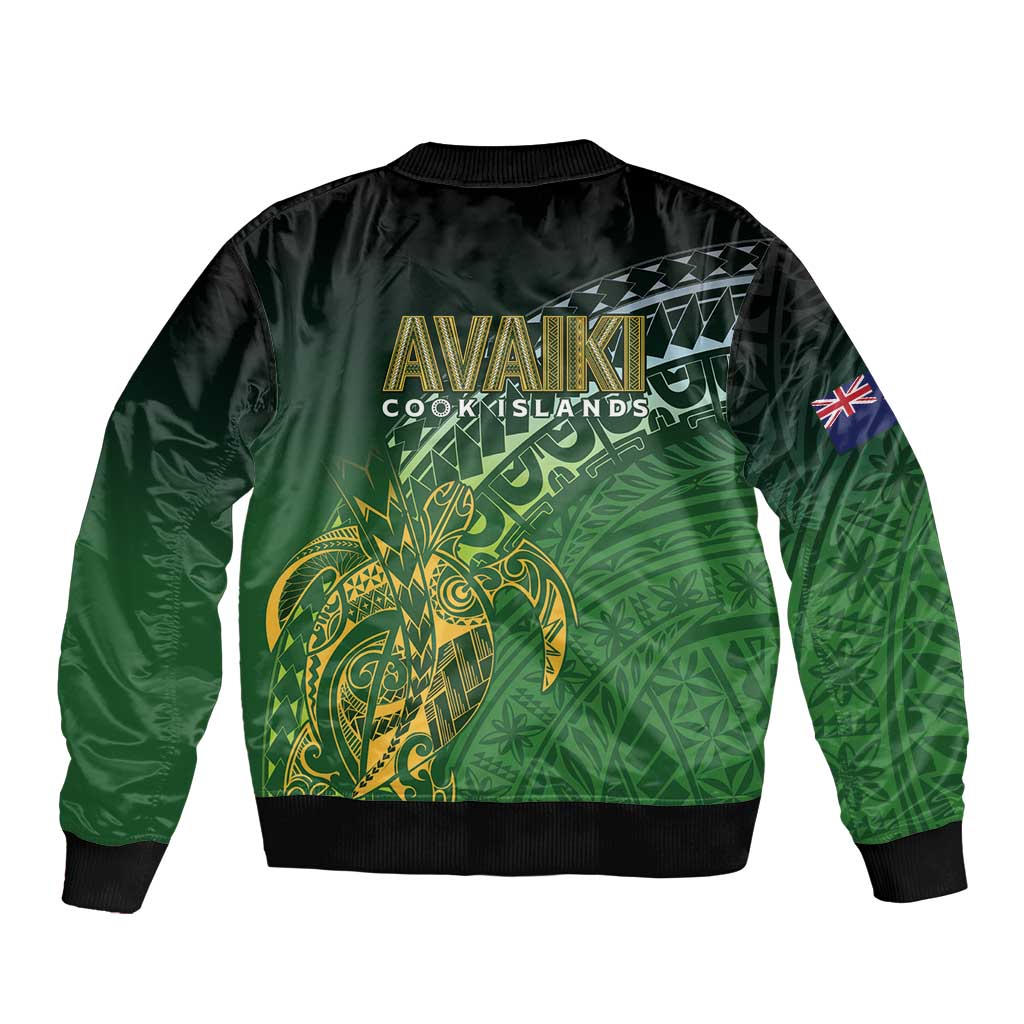 Cook Islands Rugby Kuki Avaiki Bomber Jacket Tribal Turtle - Polynesian Pride