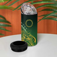 Cook Islands Rugby Kuki Avaiki 4 in 1 Can Cooler Tumbler Tribal Turtle - Polynesian Pride