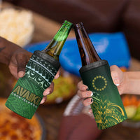 Cook Islands Rugby Kuki Avaiki 4 in 1 Can Cooler Tumbler Tribal Turtle - Polynesian Pride