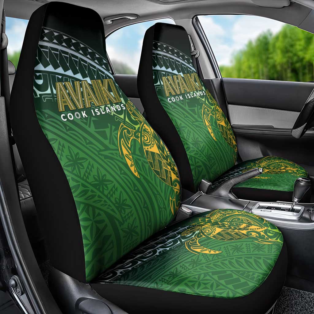 Cook Islands Rugby Kuki Avaiki Car Seat Cover Tribal Turtle - Polynesian Pride