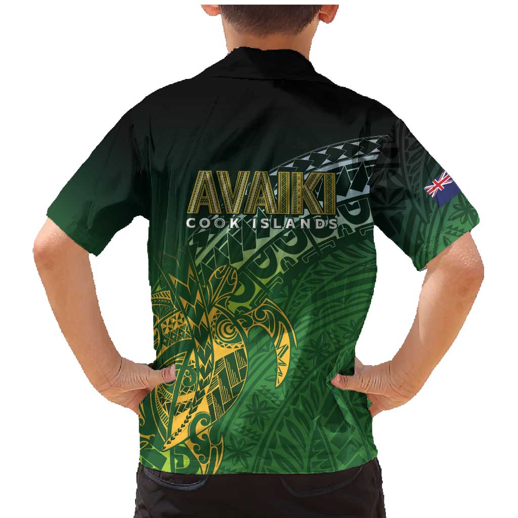 Cook Islands Rugby Kuki Avaiki Family Matching Mermaid Dress and Hawaiian Shirt Tribal Turtle - Polynesian Pride
