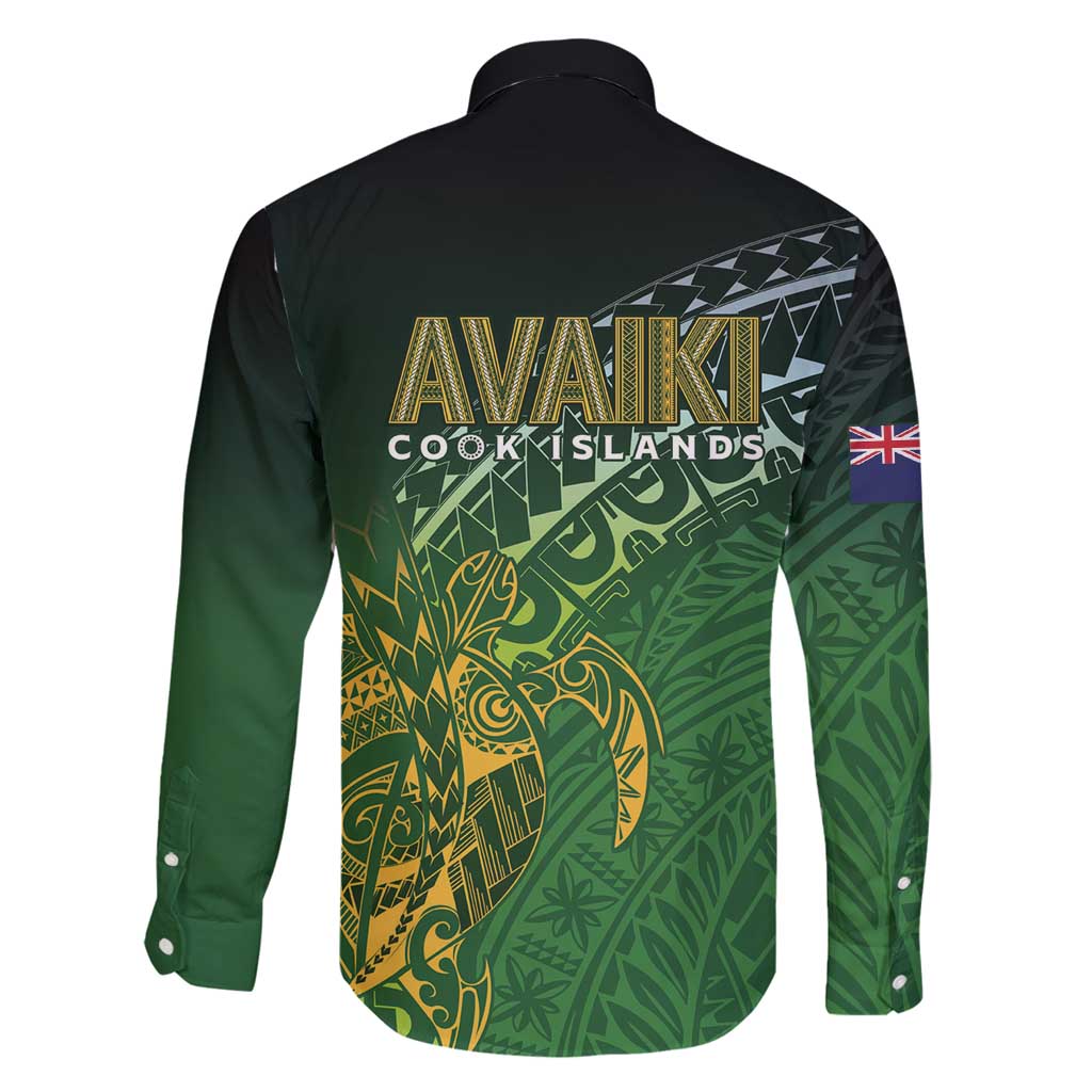 Cook Islands Rugby Kuki Avaiki Family Matching Off Shoulder Maxi Dress and Hawaiian Shirt Tribal Turtle - Polynesian Pride