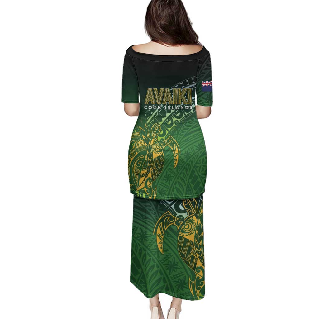 Cook Islands Rugby Kuki Avaiki Family Matching Puletasi and Hawaiian Shirt Tribal Turtle - Polynesian Pride