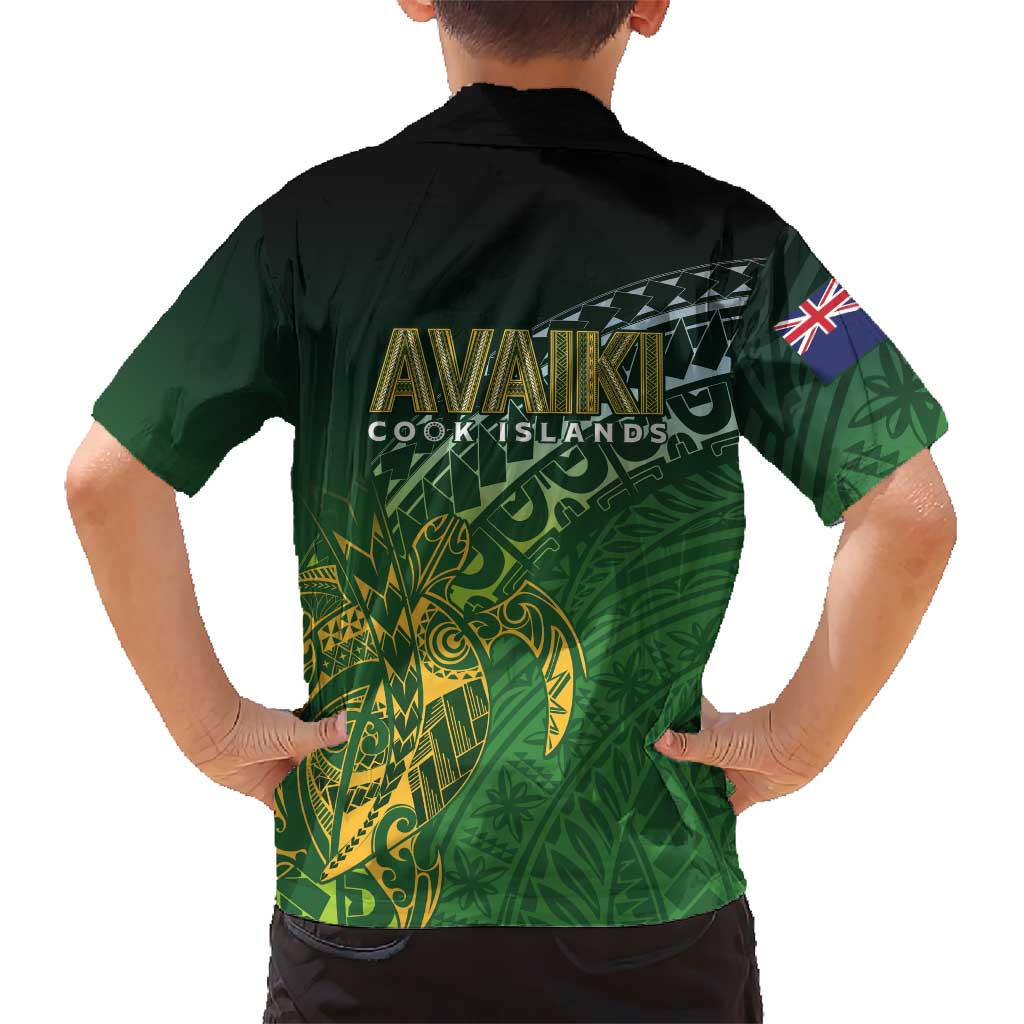 Cook Islands Rugby Kuki Avaiki Family Matching Tank Maxi Dress and Hawaiian Shirt Tribal Turtle - Polynesian Pride