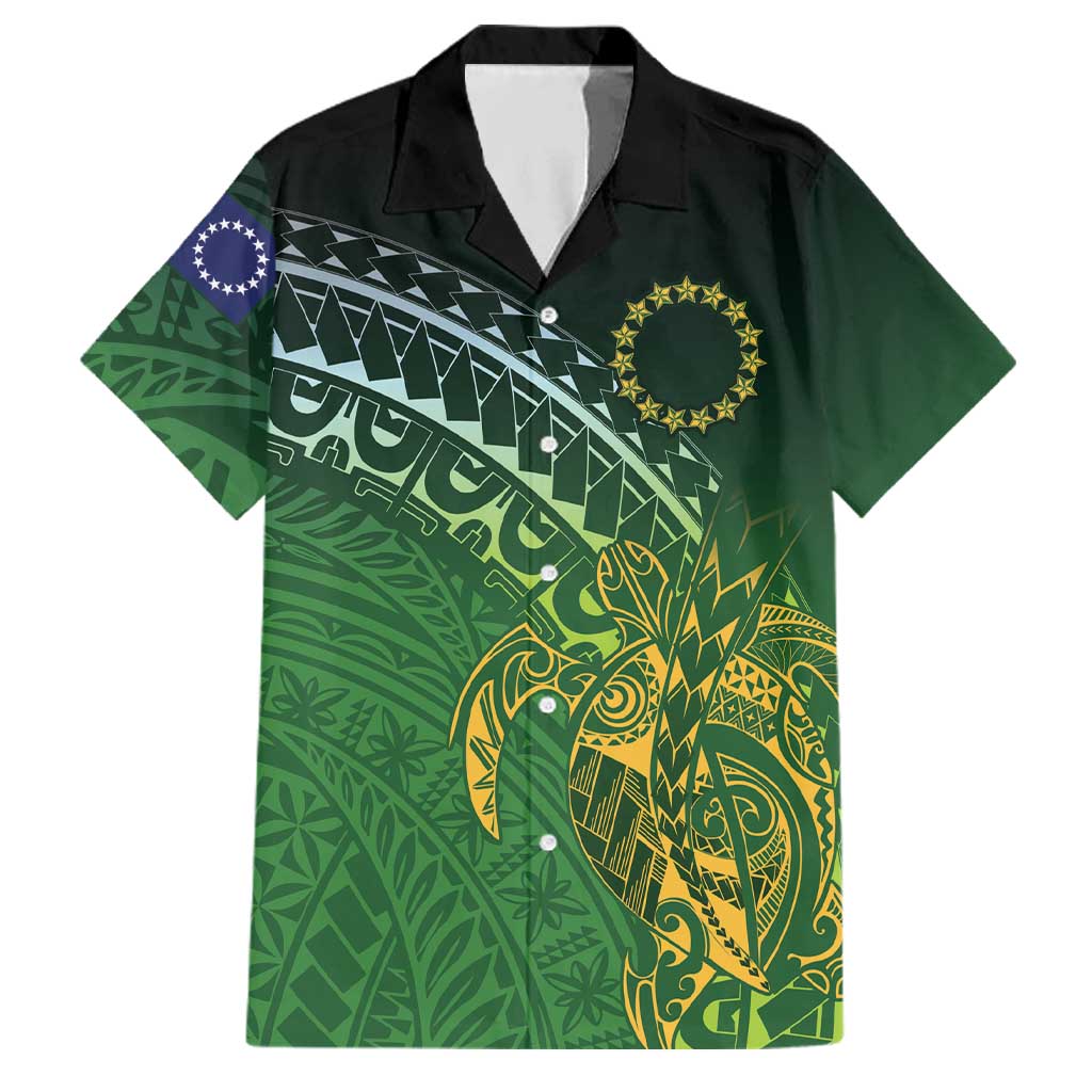 Cook Islands Rugby Kuki Avaiki Family Matching Tank Maxi Dress and Hawaiian Shirt Tribal Turtle - Polynesian Pride