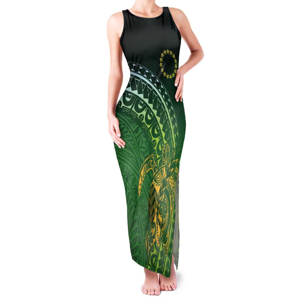 Cook Islands Rugby Kuki Avaiki Family Matching Tank Maxi Dress and Hawaiian Shirt Tribal Turtle - Polynesian Pride