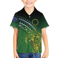 Cook Islands Rugby Kuki Avaiki Family Matching Tank Maxi Dress and Hawaiian Shirt Tribal Turtle - Polynesian Pride