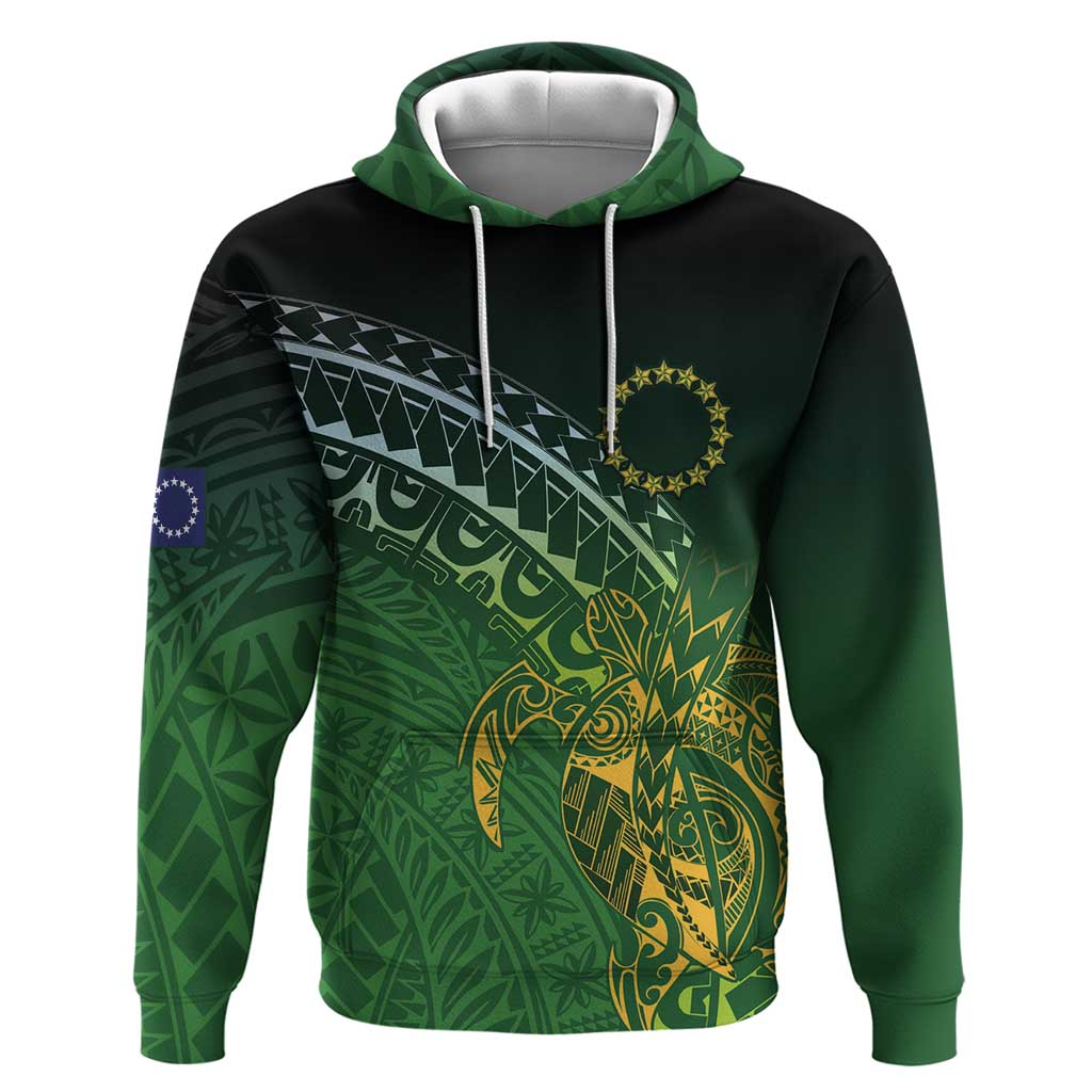 Cook Islands Rugby Kuki Avaiki Hoodie Tribal Turtle - Polynesian Pride