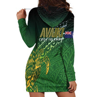 Cook Islands Rugby Kuki Avaiki Hoodie Dress Tribal Turtle - Polynesian Pride