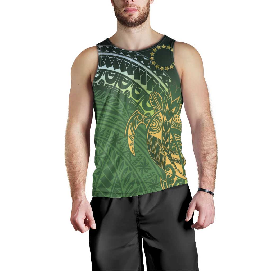 Cook Islands Rugby Kuki Avaiki Men Tank Top Tribal Turtle - Polynesian Pride
