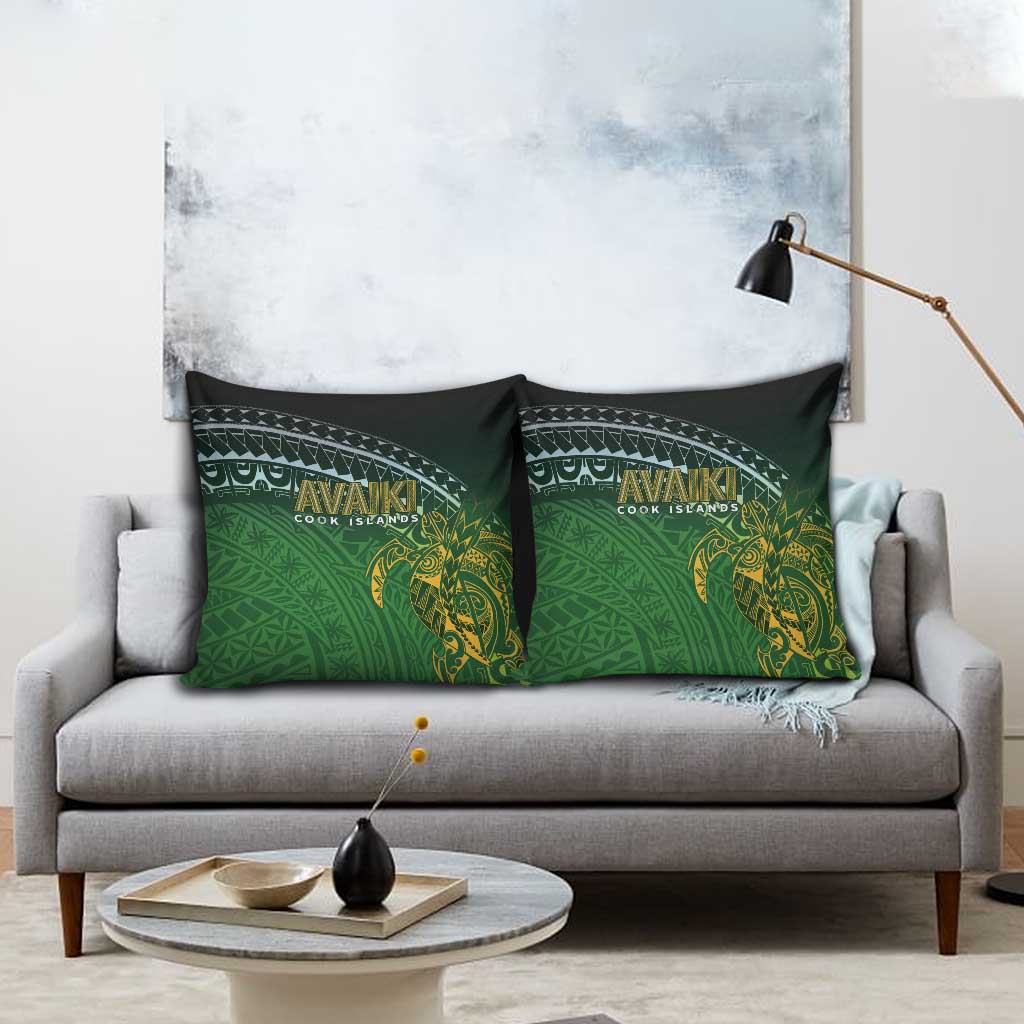 Cook Islands Rugby Kuki Avaiki Pillow Cover Tribal Turtle - Polynesian Pride