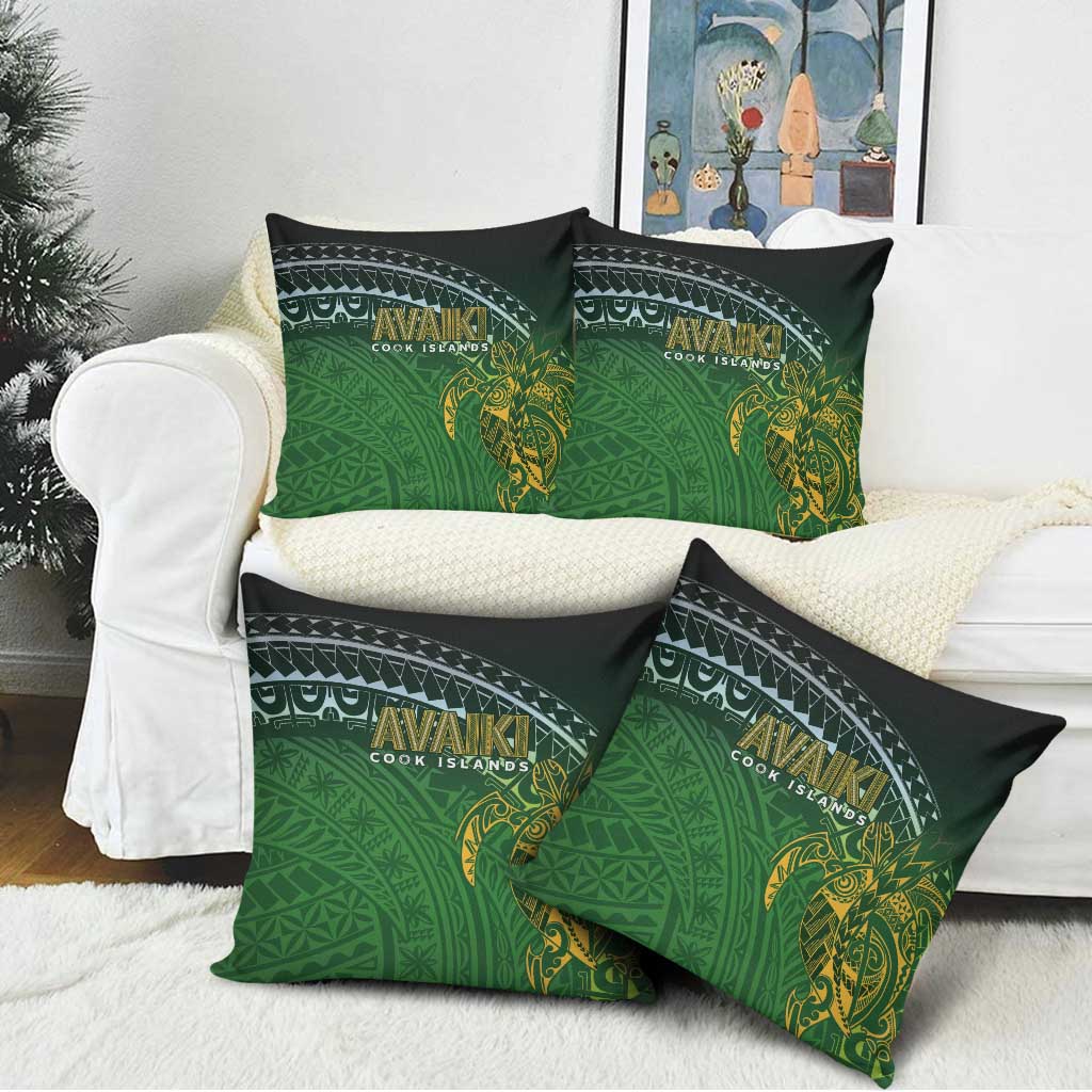 Cook Islands Rugby Kuki Avaiki Pillow Cover Tribal Turtle - Polynesian Pride