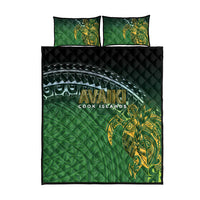 Cook Islands Rugby Kuki Avaiki Quilt Bed Set Tribal Turtle - Polynesian Pride