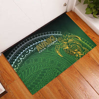 Cook Islands Rugby Kuki Avaiki Rubber Doormat Tribal Turtle - Polynesian Pride
