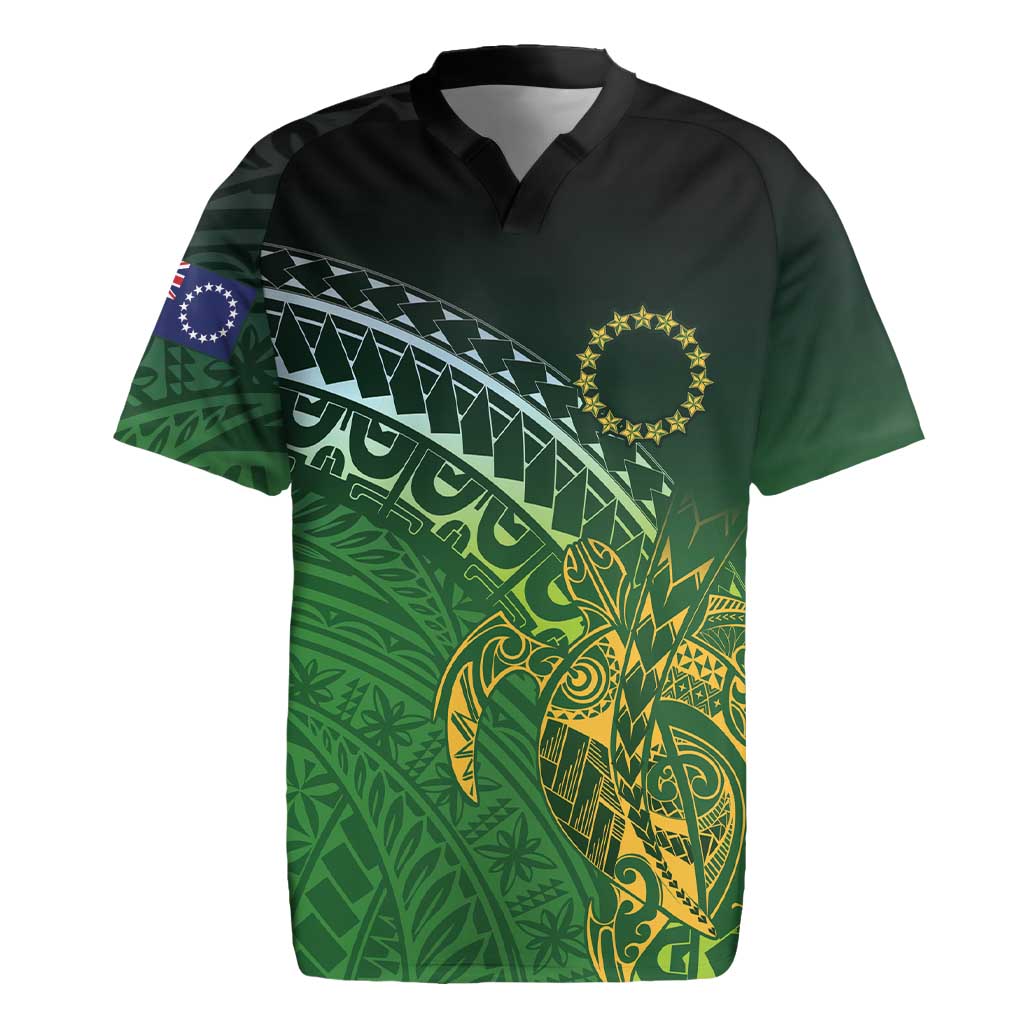 Cook Islands Rugby Kuki Avaiki Rugby Jersey Tribal Turtle - Polynesian Pride