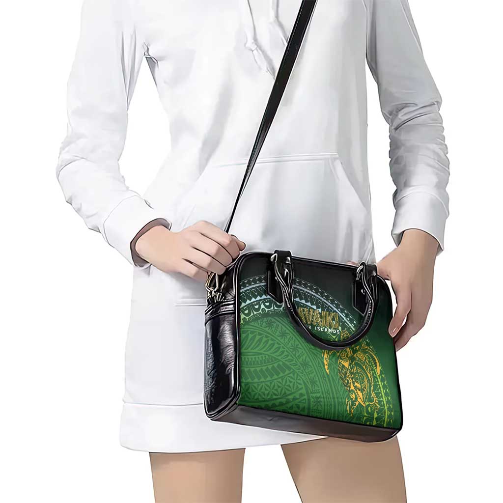 Cook Islands Rugby Kuki Avaiki Shoulder Handbag Tribal Turtle - Polynesian Pride