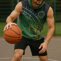 Cook Islands Rugby Kuki Avaiki Sleeveless Hoodie Tribal Turtle - Polynesian Pride