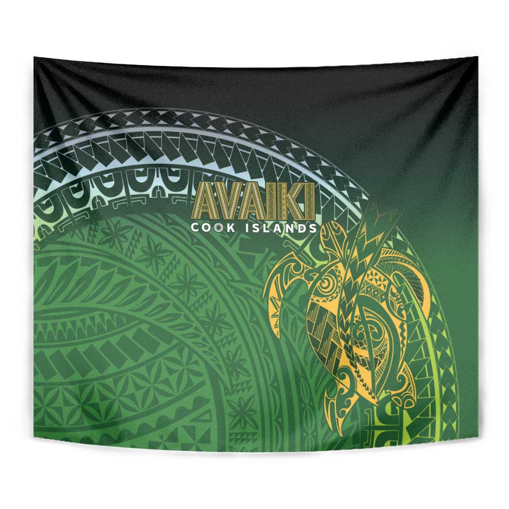 Cook Islands Rugby Kuki Avaiki Tapestry Tribal Turtle - Polynesian Pride