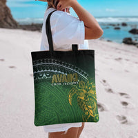 Cook Islands Rugby Kuki Avaiki Tote Bag Tribal Turtle - Polynesian Pride