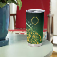 Cook Islands Rugby Kuki Avaiki Tumbler Cup Tribal Turtle - Polynesian Pride
