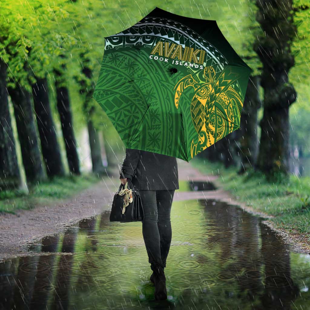 Cook Islands Rugby Kuki Avaiki Umbrella Tribal Turtle - Polynesian Pride