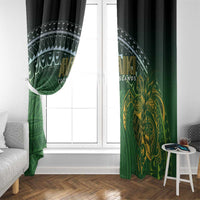 Cook Islands Rugby Kuki Avaiki Window Curtain Tribal Turtle - Polynesian Pride