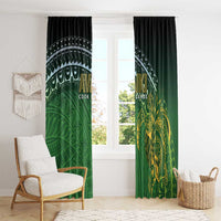 Cook Islands Rugby Kuki Avaiki Window Curtain Tribal Turtle - Polynesian Pride