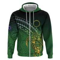 Cook Islands Rugby Kuki Avaiki Zip Hoodie Tribal Turtle - Polynesian Pride