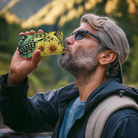 Honolulu Hawaii 4 in 1 Can Cooler Tumbler Ilima Plumeria with Hula Girl