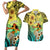 Honolulu Hawaii Couples Matching Short Sleeve Bodycon Dress and Hawaiian Shirt Ilima Plumeria with Hula Girl LT7 Colorful - Polynesian Pride