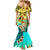 Honolulu Hawaii Family Matching Mermaid Dress and Hawaiian Shirt Ilima Plumeria with Hula Girl LT7 - Polynesian Pride