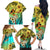 Honolulu Hawaii Family Matching Off Shoulder Long Sleeve Dress and Hawaiian Shirt Ilima Plumeria with Hula Girl LT7 - Polynesian Pride