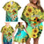 Honolulu Hawaii Family Matching Off Shoulder Short Dress and Hawaiian Shirt Ilima Plumeria with Hula Girl LT7 - Polynesian Pride